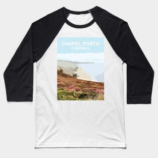 Chapel Porth Cornwall. Cornish gift. Kernow fishing harbour Baseball T-Shirt